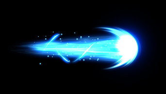 原创视频挂件装饰粒子光效蓝色特效游戏技能攻击效果环绕粒子冲击波光效光