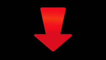 箭头红色下降向下符号