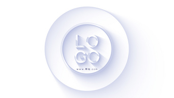 明亮简洁白色光影企业LOGO展示演绎