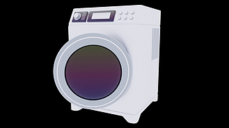 3D立体家用电器全自动洗衣机C4D
