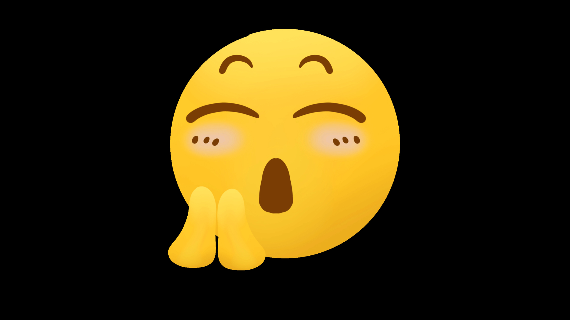微信emoji小黄人高兴鼓掌动态表情包视频特效素材-千库网