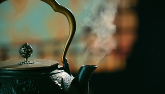 古风意境煮茶茶水开了特写镜头视频1080