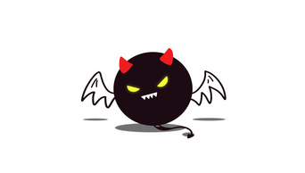 万圣节卡通可爱翅膀小妖怪小恶魔