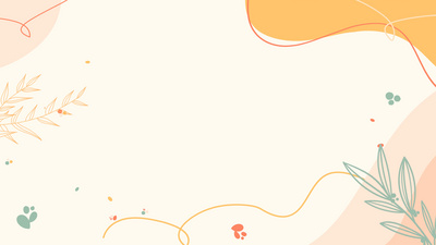 原创简约几何线条手绘植物橙色清新文艺视频动态背景