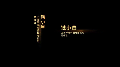 金色粒子风人名条人物字幕条文字效果