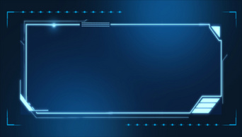 商务科技线条边框字幕版蓝色大气简约动态背景