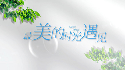 唯美清新光影文字毕业季标题片头