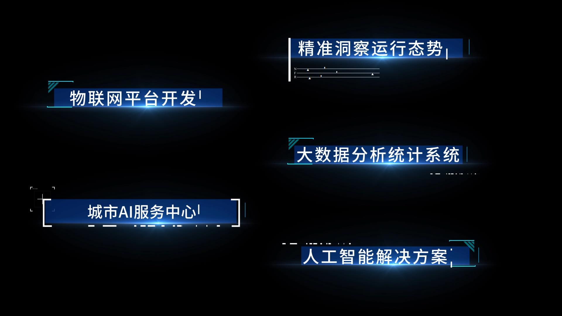 科技感文字字幕AE模板人名条字幕条视频特效素材-千库网