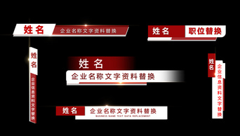 人名字幕条详细资料介绍AE模板