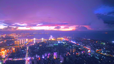 海南海口日落黄昏火烧云延时14