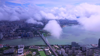 海南海口世纪大桥城市延时风光10