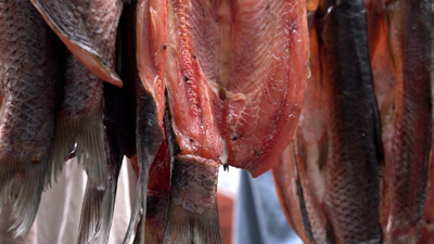 鳅鱼实拍视频素材4K年味风干腊鱼特色食物空镜实拍视频