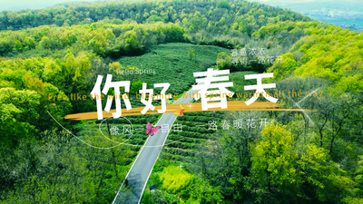 旅游高清视频素材简约春天旅行蝴蝶字幕文字标题片头视频