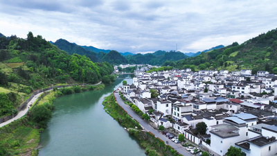 峡谷实拍视频素材4K航拍峡谷山村河流古村落美丽乡村视频模板