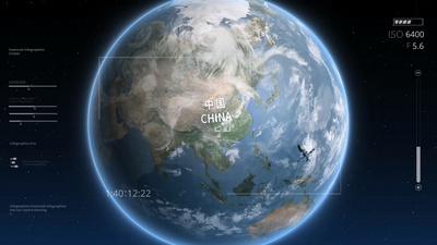 地图高清视频素材地球俯冲定位地图AE模版视频