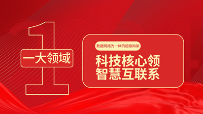 红色项目体系业务文字分类简约视频片头