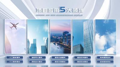 简约清新科技图文分类展示AE模版视频素材