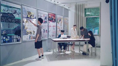 创新创业团队建筑设计构思高校创新创业视频实拍
