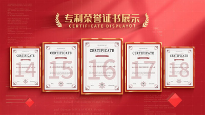 高清视频素材红色荣誉证书图文展示AE模板视频素材
