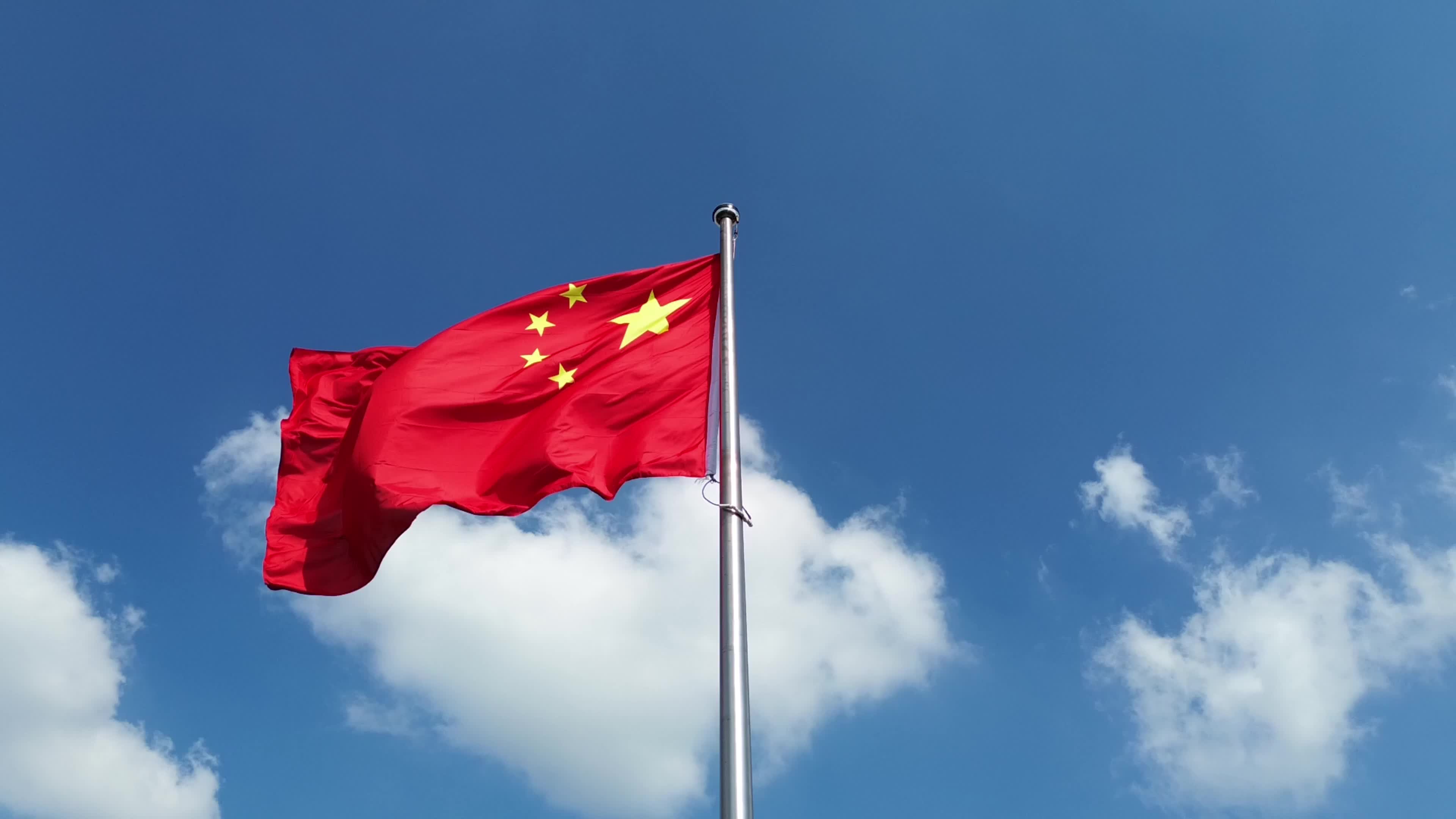 红旗飘扬红旗背景视频素材实拍视频素材视频特效素材