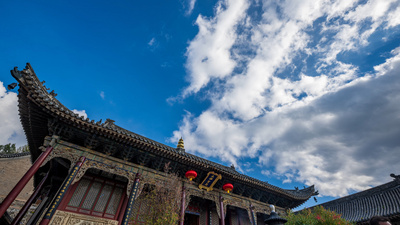 山西五台山佑国寺南山寺延时3实拍视频素材