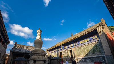 山西五台山佑国寺南山寺延时1视频实拍