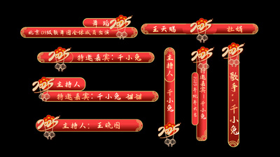 人名条高清视频素材2025蛇年春节栏目人名条模板视频