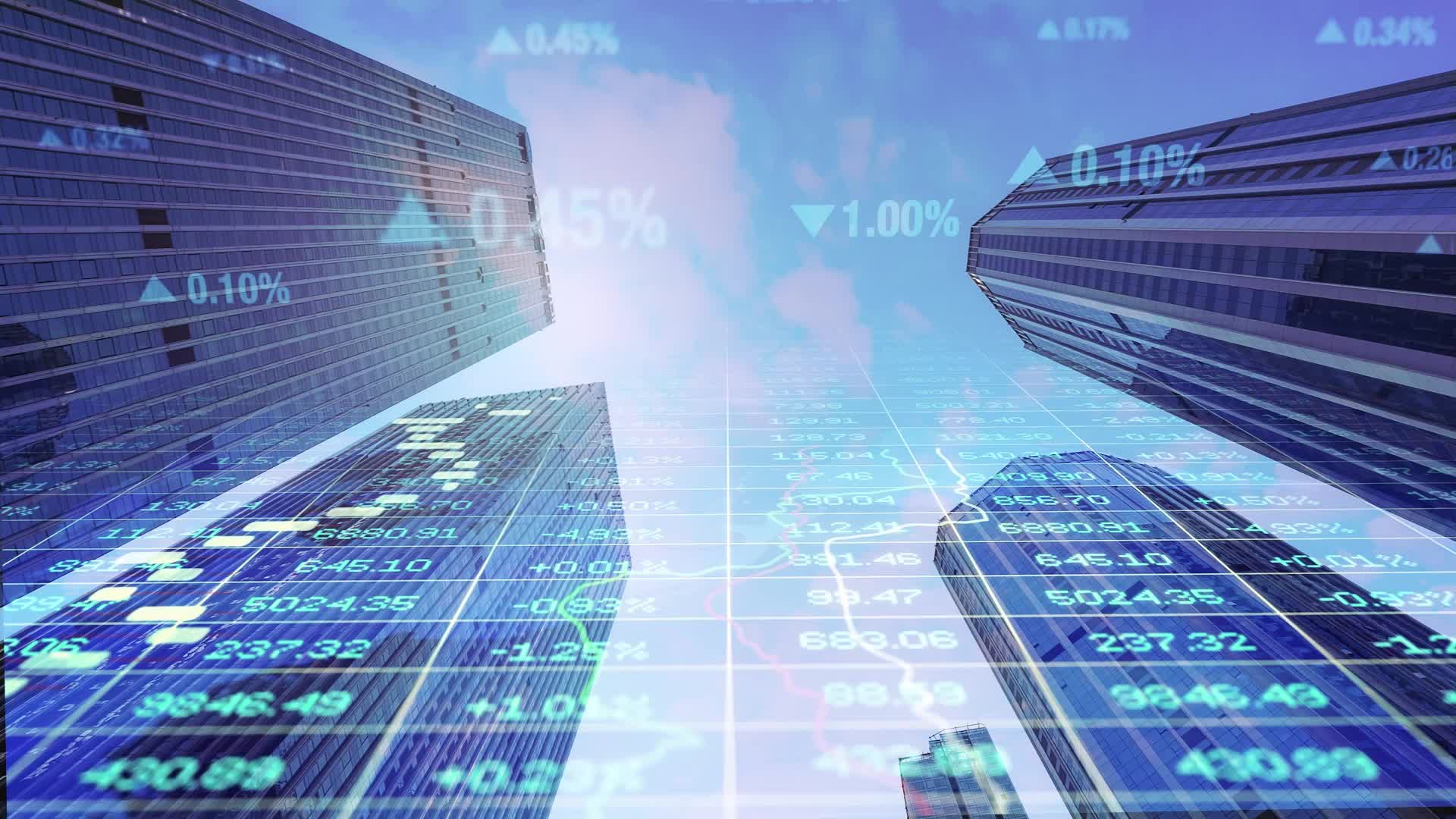 金融股票投资理财股市数据证券交易手机观看实拍素材视频特效素材-千库网