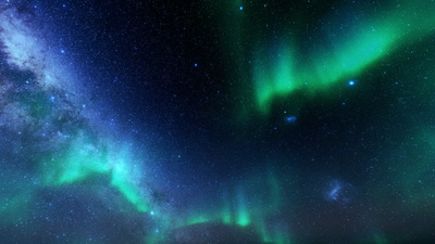 北极光星空延时4K