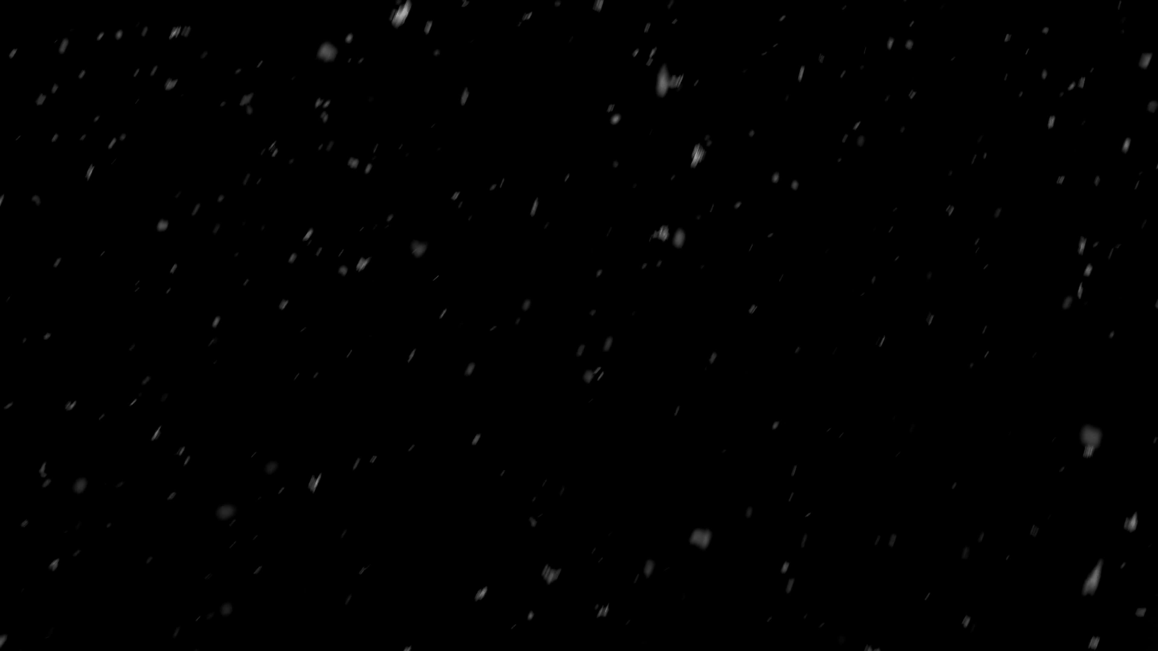 下雪的真实背景是黑色背景可用作哑光4超高清视频特效素材-千库网