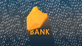 概念动漫银行数字数据保护盾
