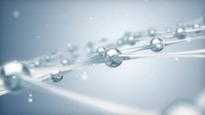由玻璃和晶体组成的分子和原子网络生物链接医美医疗视频背景