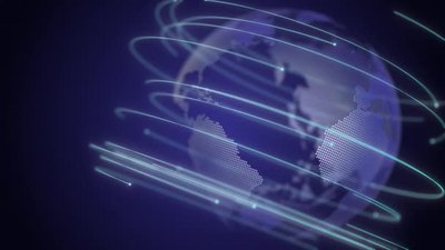 3d象征全球贸易的地形图1080高清视频