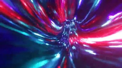 cctv4k超高清机器人外卖实拍视频素材高速空间翘曲3D无缝线渲染动画黑暗背景下动态条纹的科幻数字视