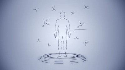 母婴健康图标实拍视频素材人的虚拟身体人类医学全息图动画图表图表信息图表医疗和保健概念