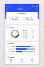 蓝色商务app数据可视化页面