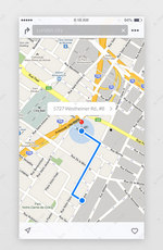 简约地图导航地址app界面导航