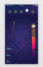 炫酷运动健身跑步APP数据可视化页面导航