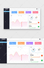 白色简约后台数据可视化页面
