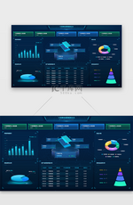 千库网电商数据展示平台大屏可视化界面