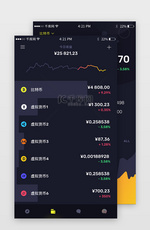 金融app暗黑酷炫科技设计模版