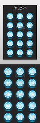 电商类图标icon玻璃蓝色水晶