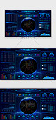 深蓝色系智慧城市数据可视化