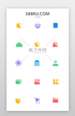 图标app扁平彩色图标