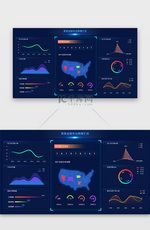 深色系金融数据汇总可视化界面
