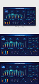 蓝色商务数据可视化UI界面