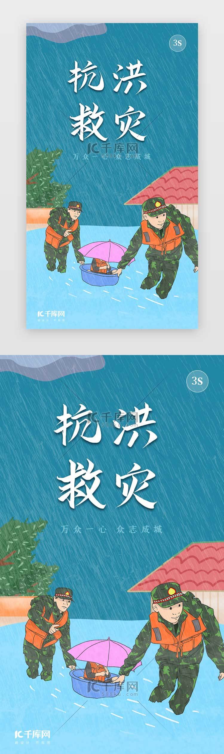 抗洪救灾引导页